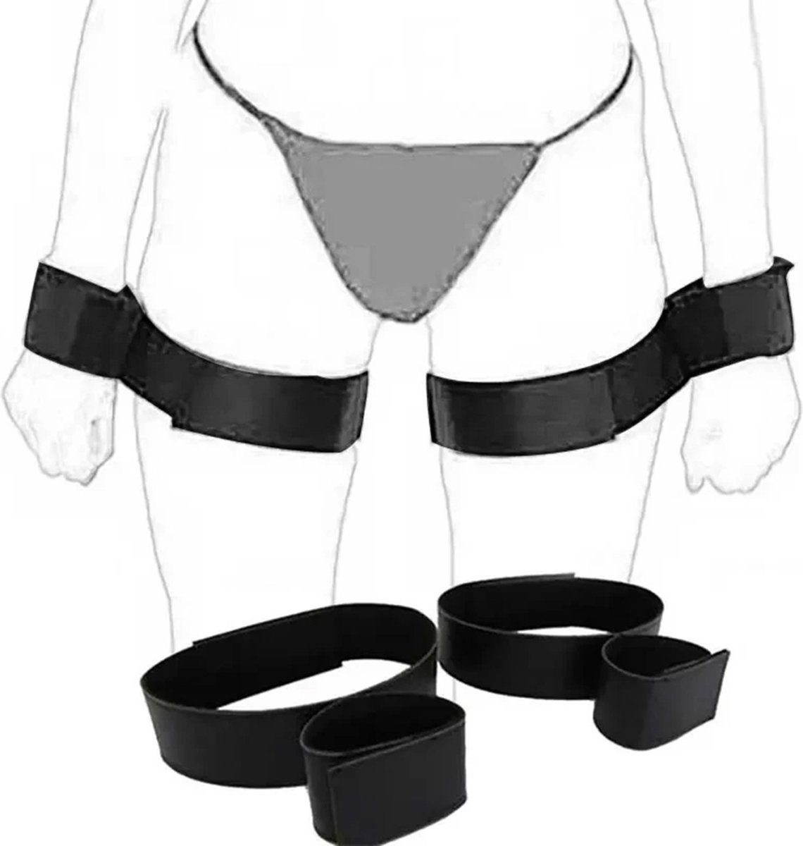 Goedkoopste CHPN - Handboeien - Bondage - BDSM - Vastbinden - Rollenspel - Voorspel - Seksspeeltje - Erotiek - Partner boeien - Vastboeien - Vastgebonden - Nylon - Zwart