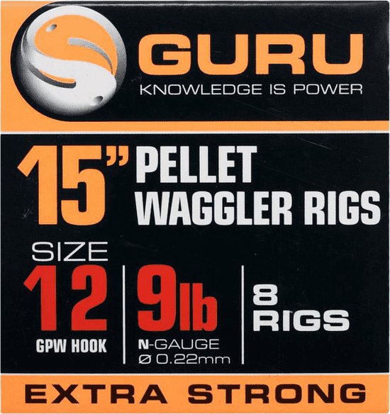 "Guru B.Band Pellet Waggler Ready Rig - 38 cm - 0,22 mm - Taille 16 -"