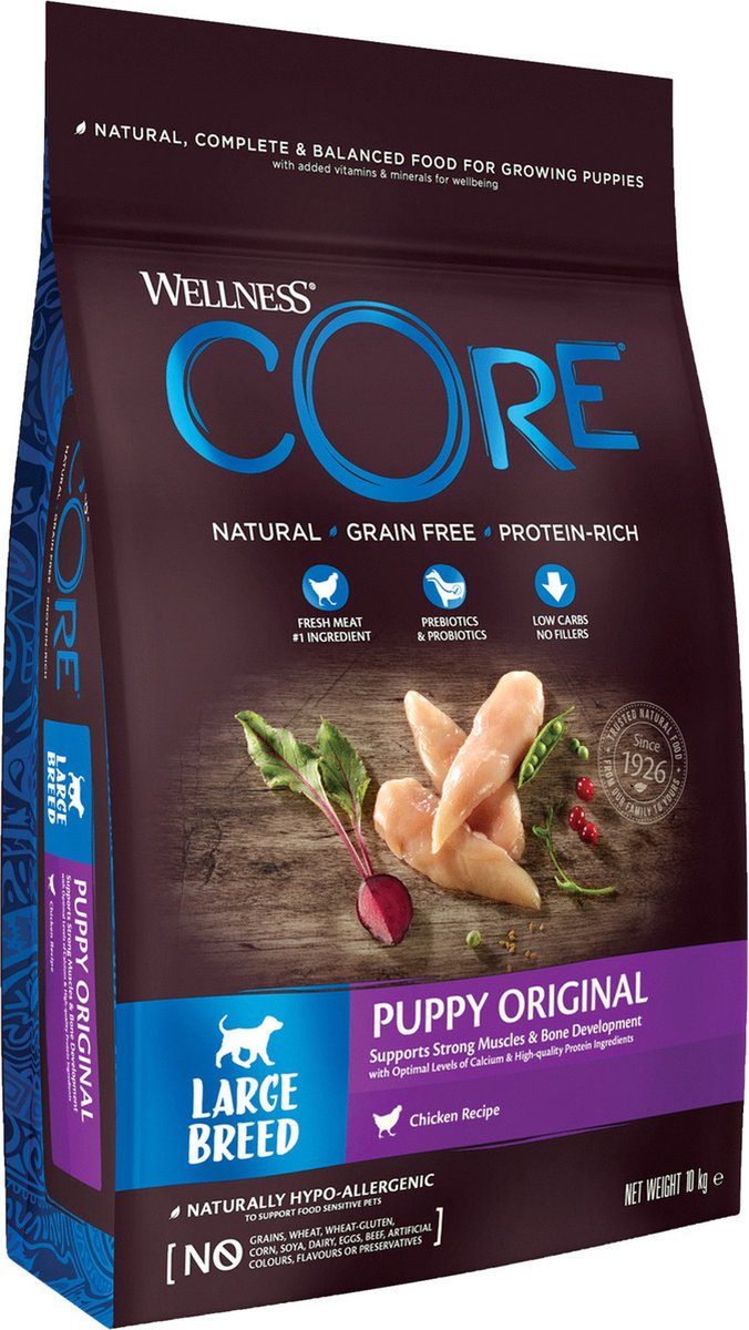 Wellness Core Grain Free Large Breed Puppy Kip – Hondenvoer – 10 kg