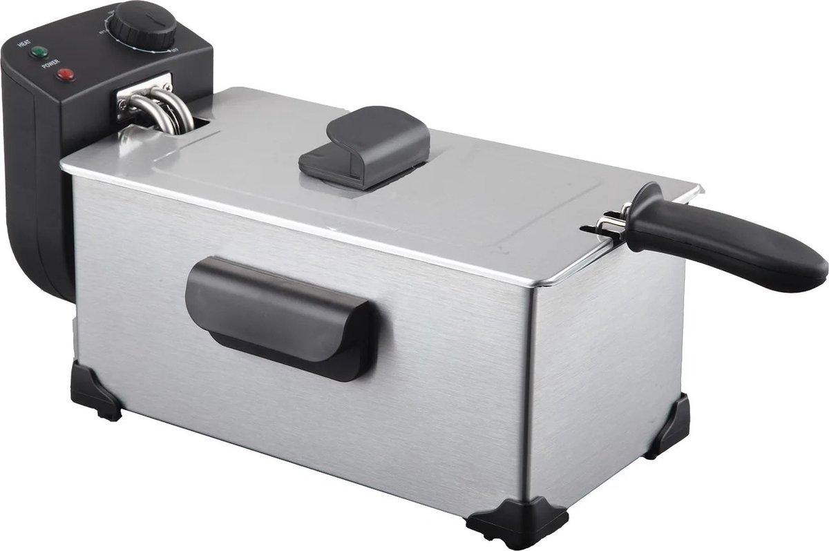 MazrekuHome® - Friteuse - Friteuse 3 liter - Elektrische frituurpan - Afneembare frituurmand voor eenvoudige reiniging