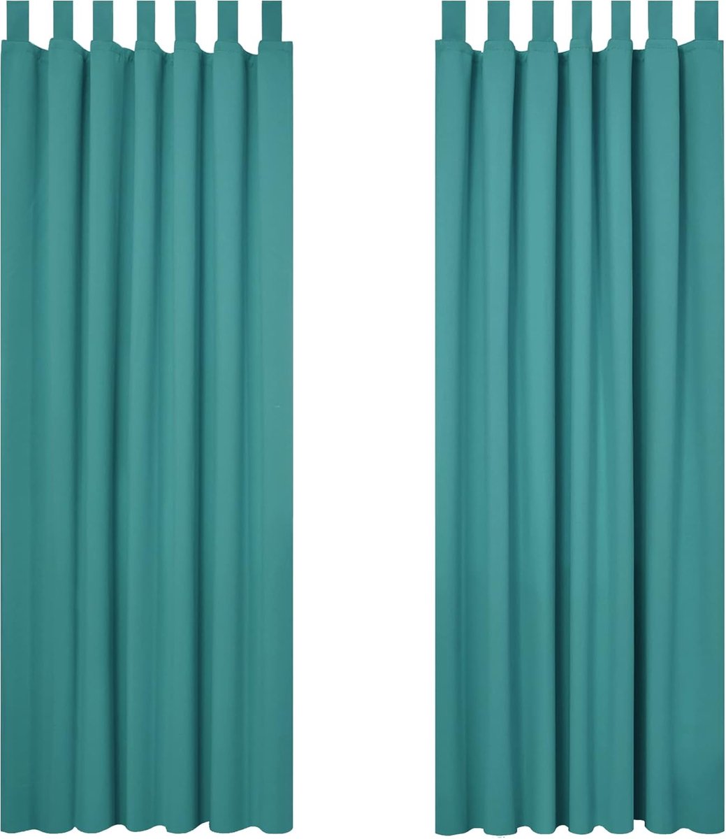 Goodivery ® Set van Twee Hoogwaardige Opaque Verduisteringsgordijnen met Lussen voor Stijlvolle Raamdecoratie