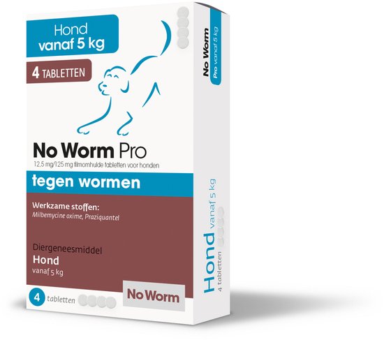 Exil No Worm Pro - Ontwormingsmiddel - Hond - 4 Tabletten