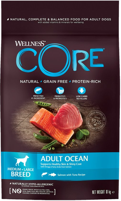 Wellness Core Grain Free Dog Ocean Zalm&Tonijn - Hondenvoer - 10 kg