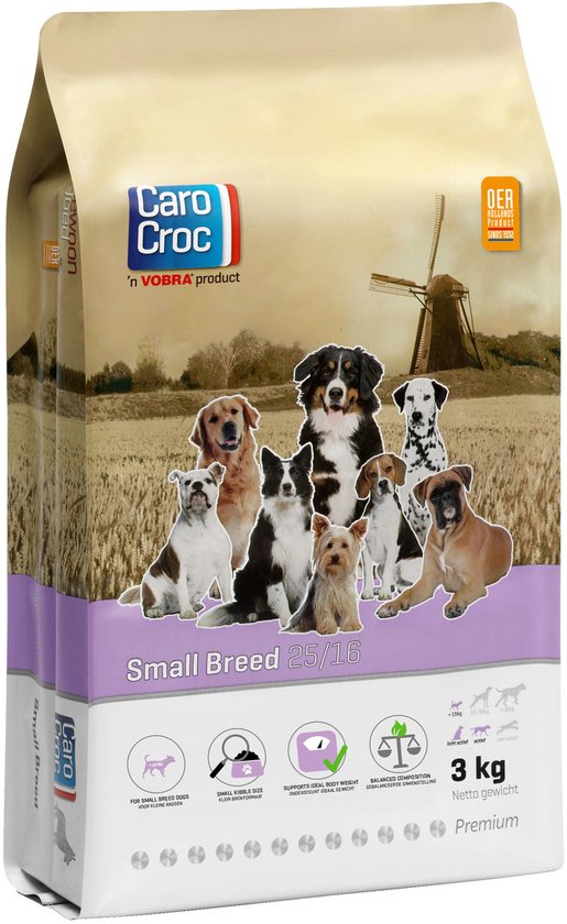Carocroc Small Breed 25/16 - Hondenvoer - 3 kg