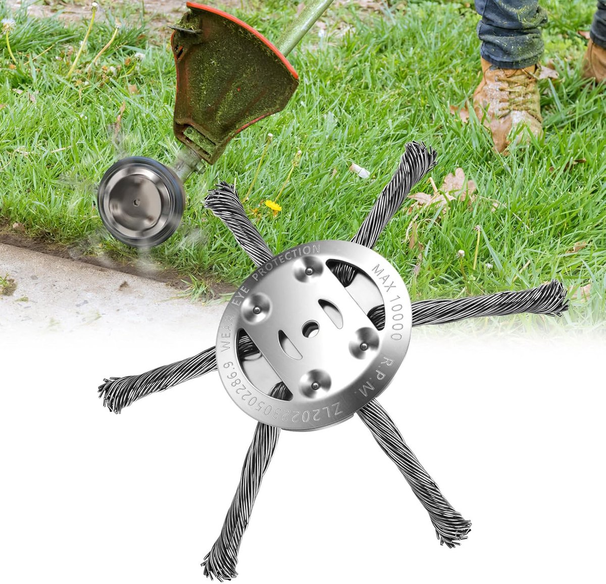 Solacis Onkruidborstel Bosmaaier Onkruidborstel bosmaaier Onkruidborstel voor bosmaaier Onkruid borstel Must have om onkruid te verwijderen!