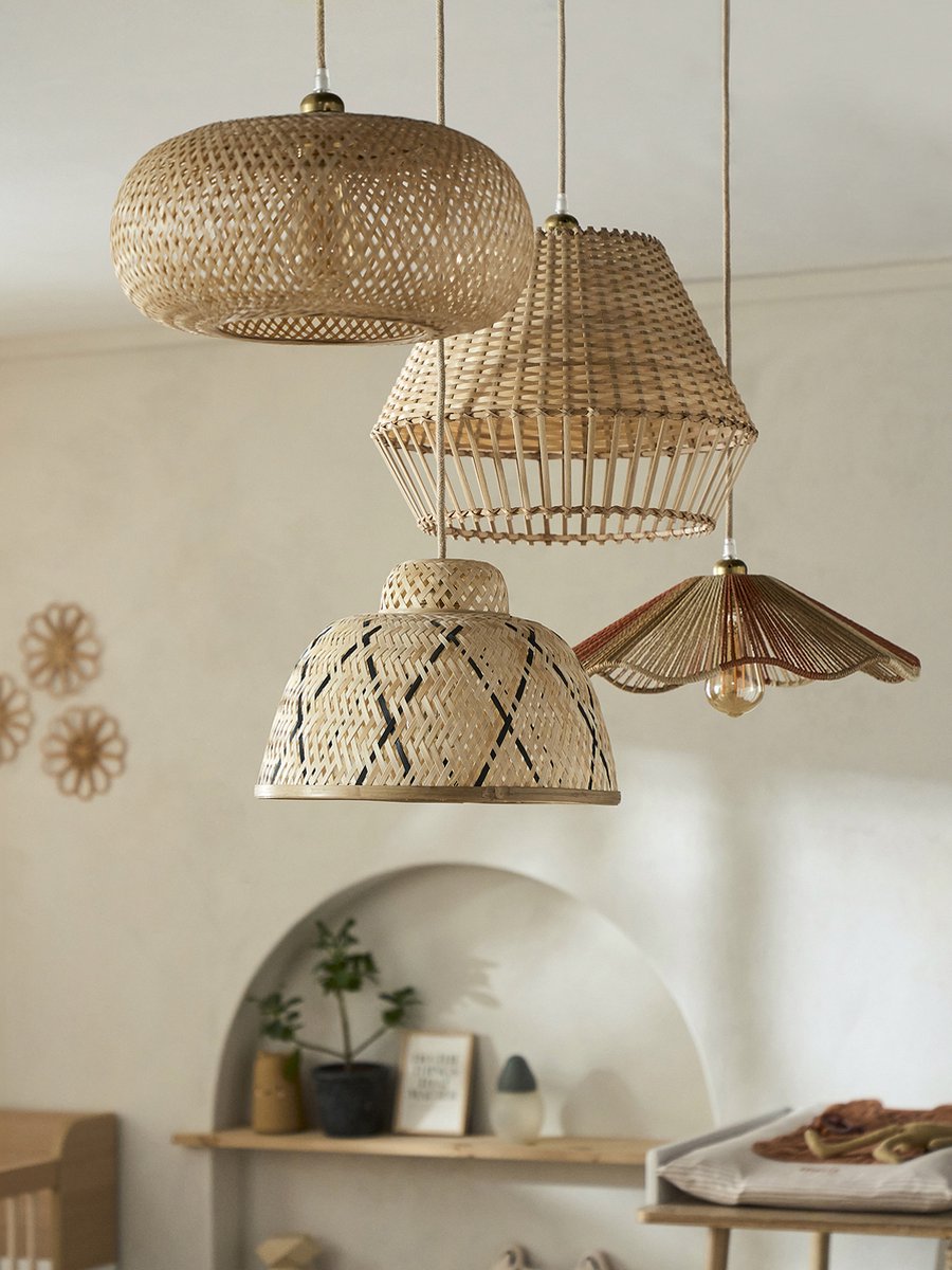 Vertbaudet Kap voor tweekleurige bamboe hanglamp