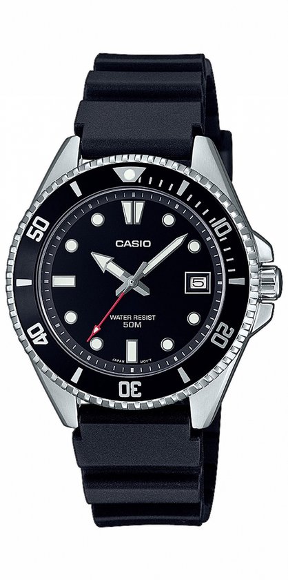 Casio MDV 10 1A1VEF unisex horloge 38 mm Zwart bol