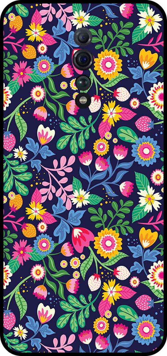 Smartphonica Telefoonhoesje Geschikt voor Oppo Reno Z met bloemen opdruk - TPU backcover case flower design geschikt voor Oppo Reno Z