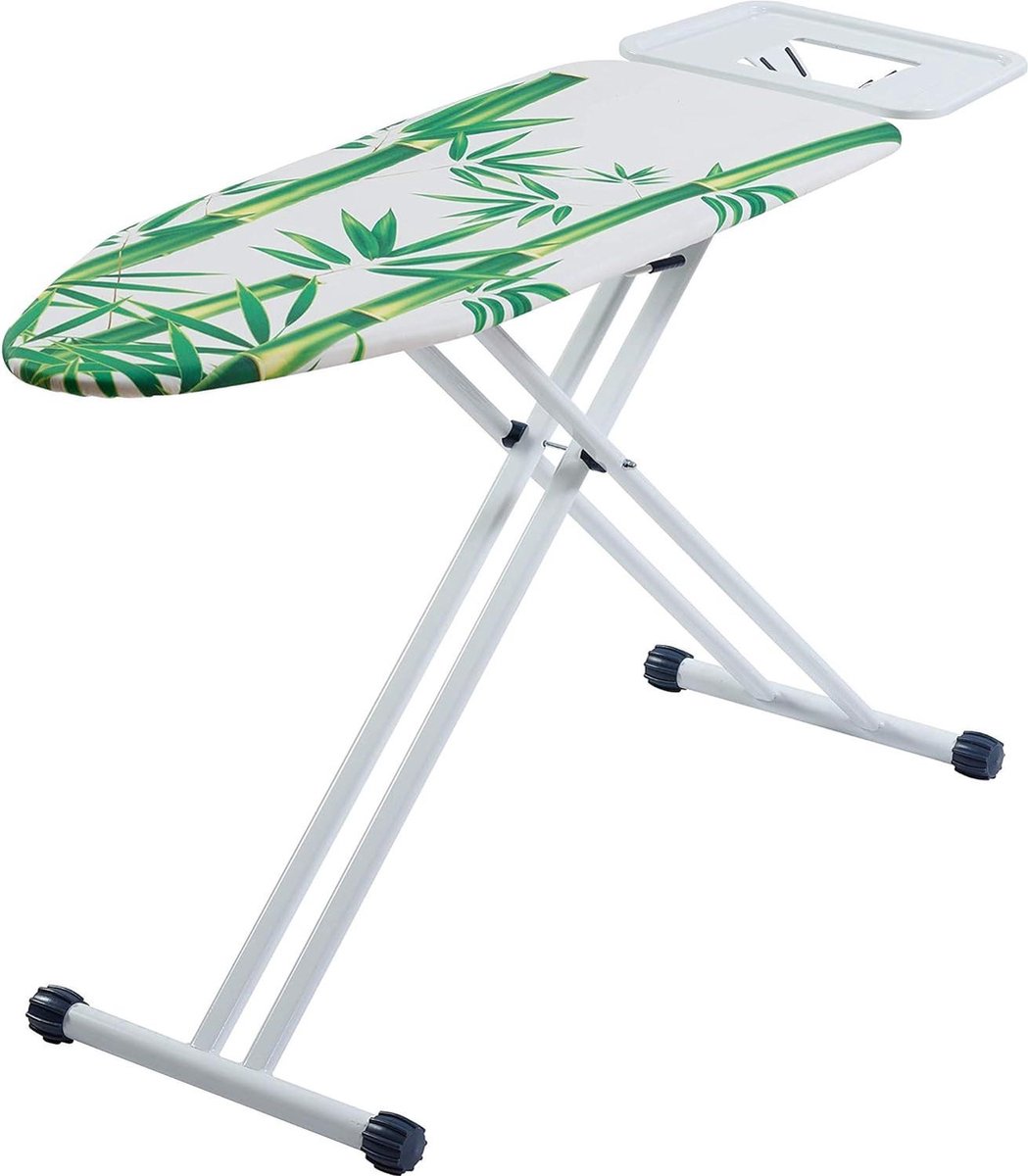 Verstelbare Hoogte Strijkplank Solid Stoomstrijkijzer Rest Schouder Vorm + Extra Cover Met Handige Opbergruimte
