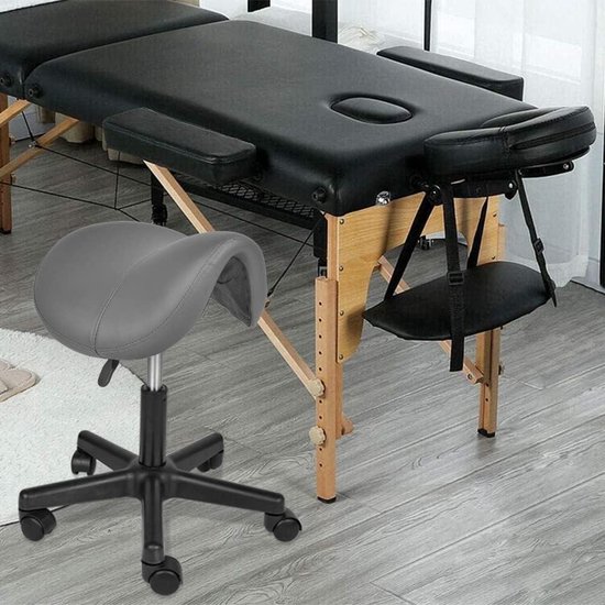 Ergonomische zadelkruk, 360 graden, draaibaar zadel, hydraulische rolkruk, voor klinieksalon, thuiskantoor, tandheelkundige schoonheidssalon, stijl 1