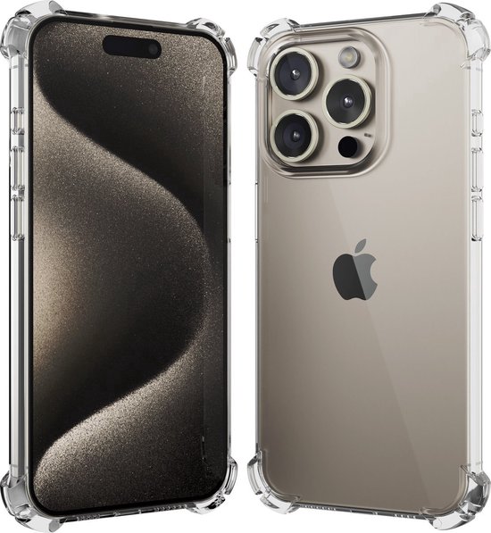 Hoesje geschikt voor iPhone 16 Pro Max hoes transparant shock proof