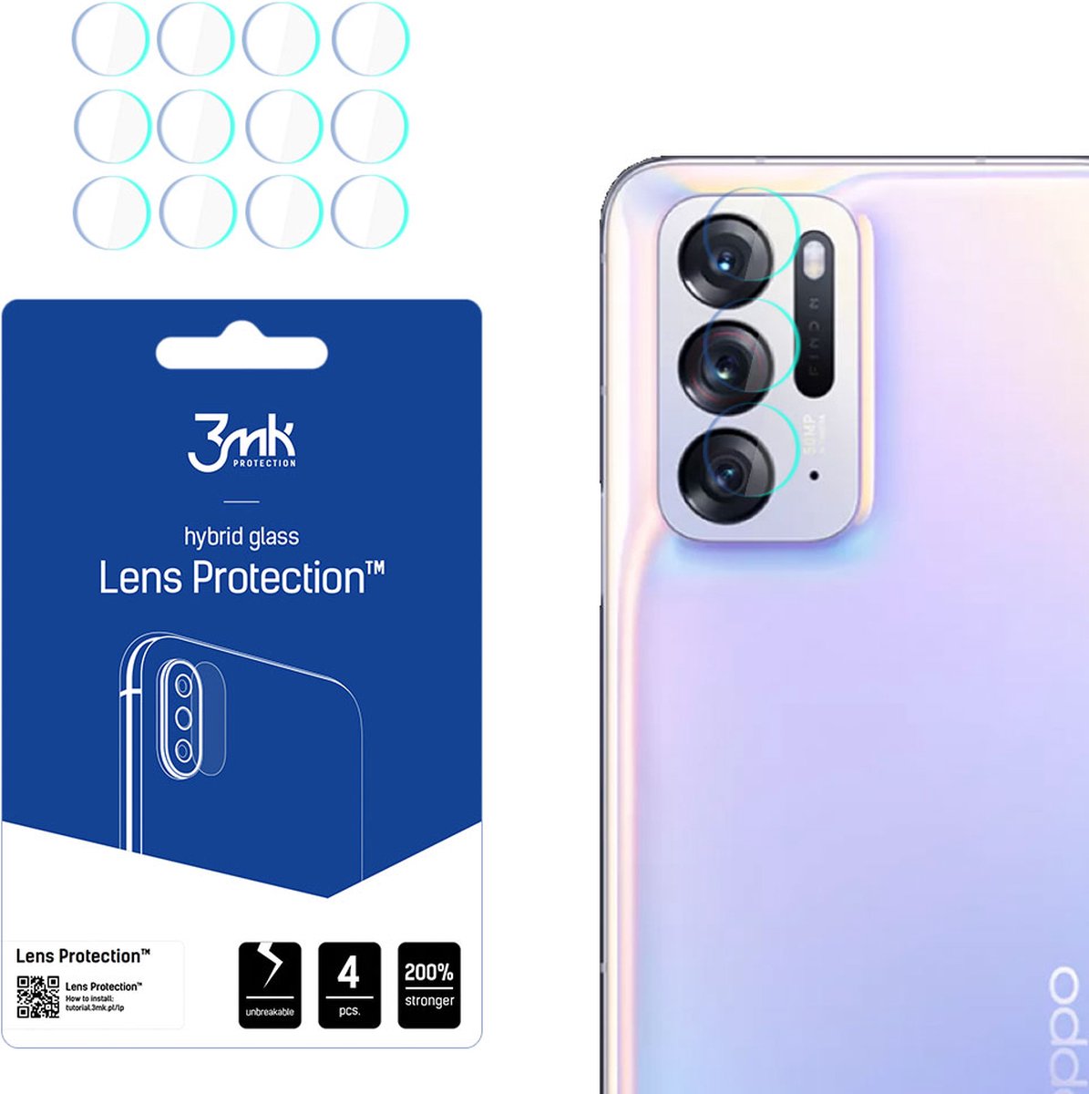 Oppo Find N 5G (Front) - 3mk Lens Protection