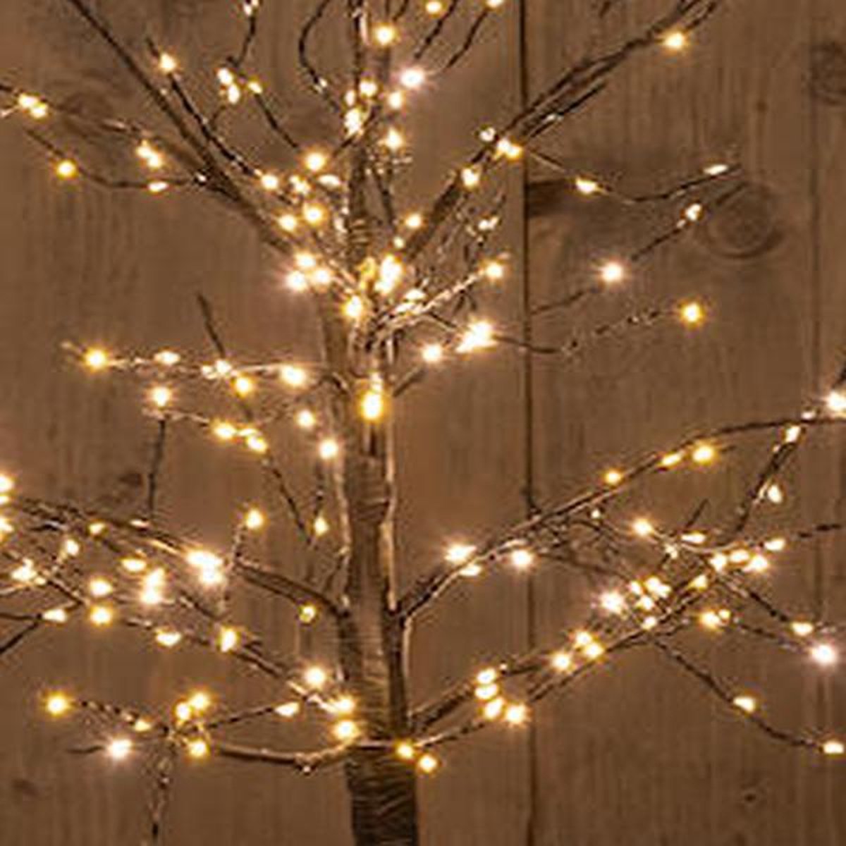Anna's Collection Lichtboom - zwart - metaal - 60 cm - 240 led lichtjes - klassiek warm - verlichte kerstboom – foto 4
