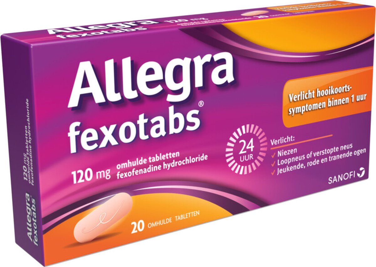 Goedkoopste Allegra Fexotabs Bij Hooikoorts 20 tabletten