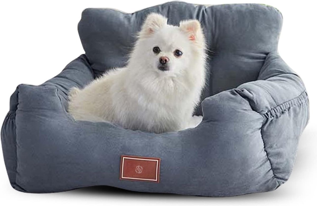 Equivera Hondenmand Auto Met Gordel – Hondenmand – Hondenmand Auto – Autostoel Hond – Hondenstoel Auto – Met Gordel