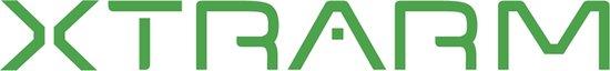 Logo XTRARM en vert, avec des lettres stylisées.
