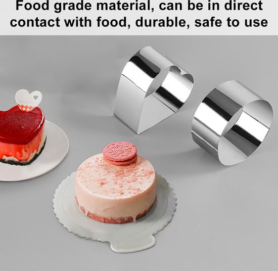 BBWELL Dessertringen en Dinerringen 12 Stuks( 8 cm BBWELL Dessertringen en Dinerringen 12 Stuks( 8 cm