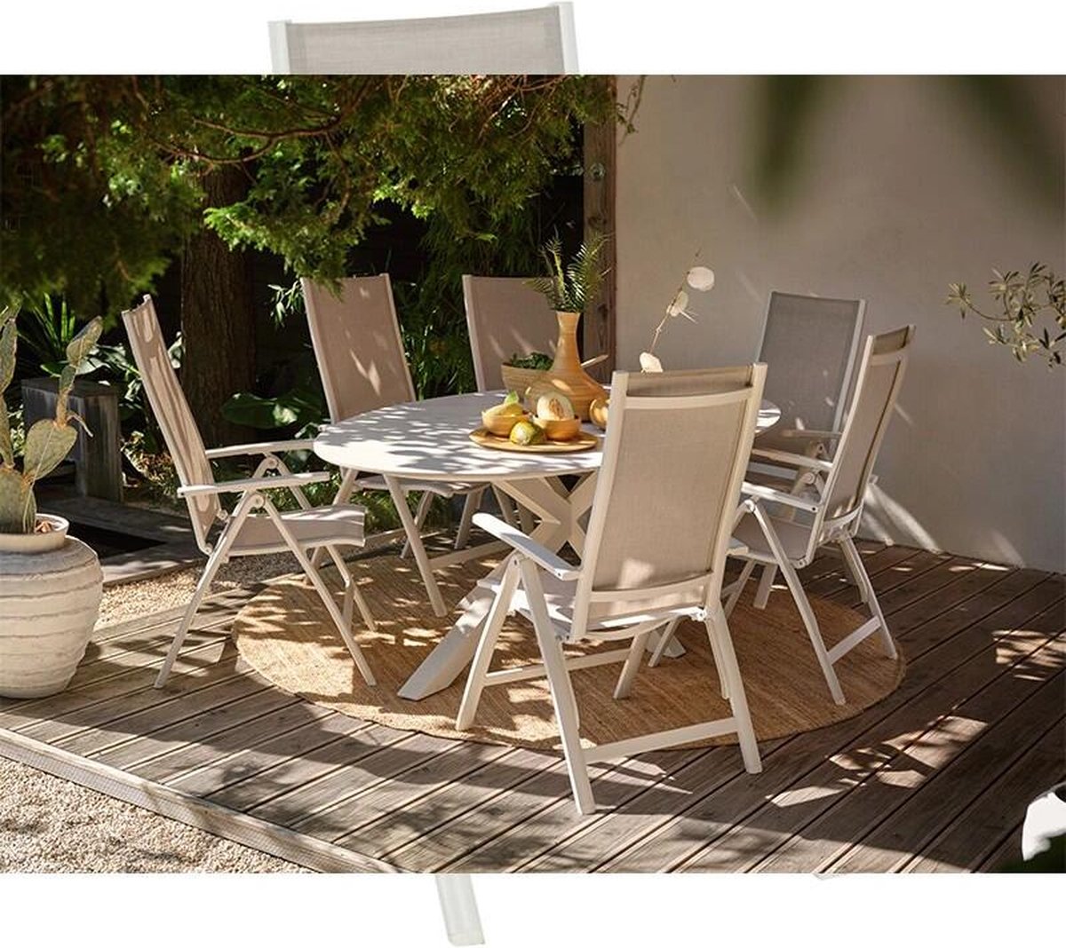 Hartman Aruba Verstelbare Tuinstoel Wit