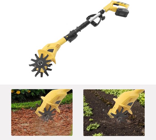 Eszenzics™ Krachtige Cultivator - Elektrische tuinfrees - Dubbelzijdige werking - Verticuteermachines - 17cm diep - Draadloos - Lichtgewicht - Accu - Verstelbare steel van Merkloos	 — afbeelding 2