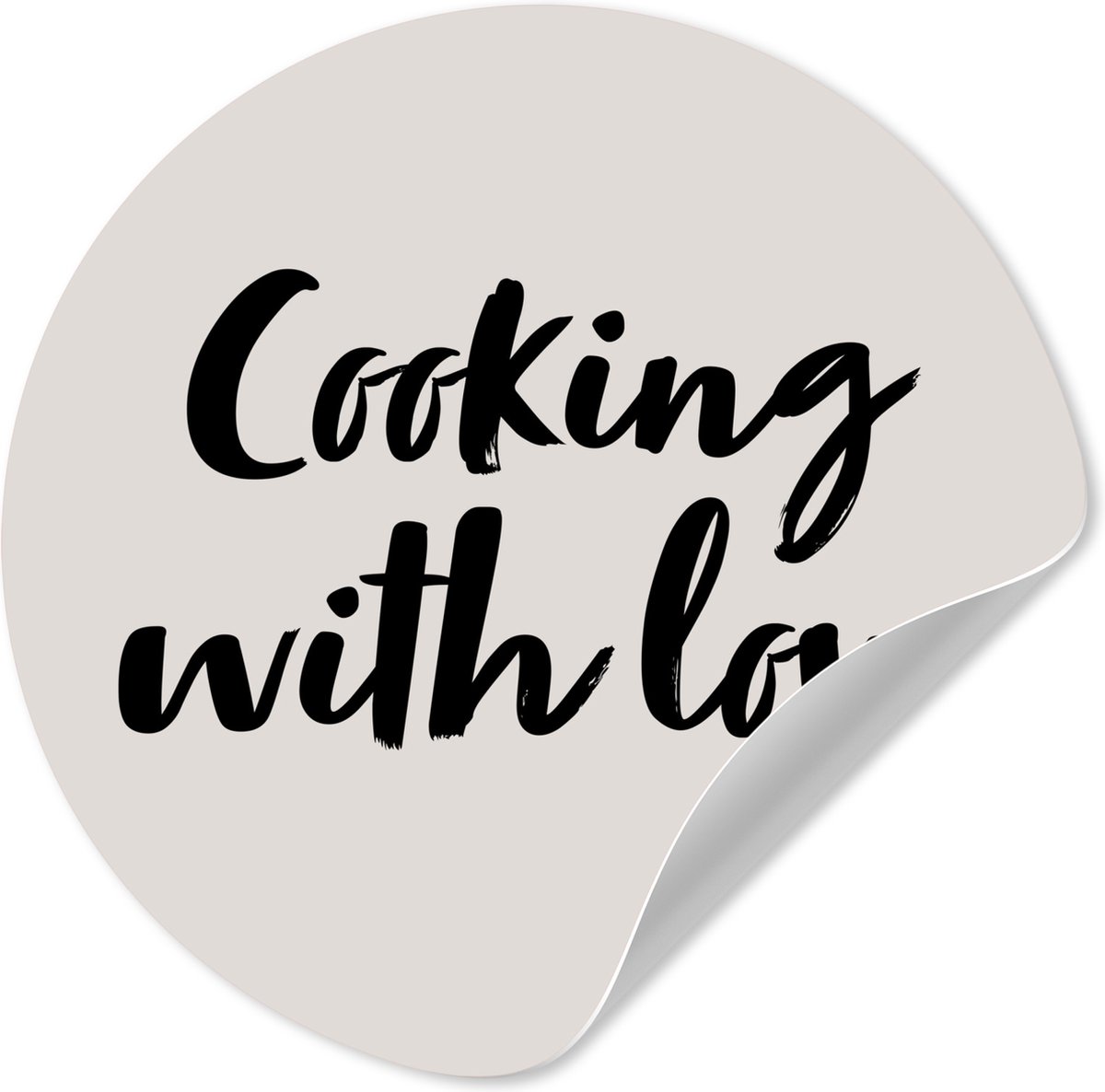 WallCircle® - Behangcirkel 80x80 cm - Muurstickers Inductie beschermer - Quotes - Cooking 