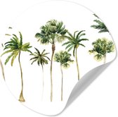WallCircle® - Papier peint cercle 100x100 cm - Stickers muraux Jungle - Palmier - Vert - Cercle mural - Accessoires chambre d'enfant - Décoration chambre bébé - Cercle mural autocollant
