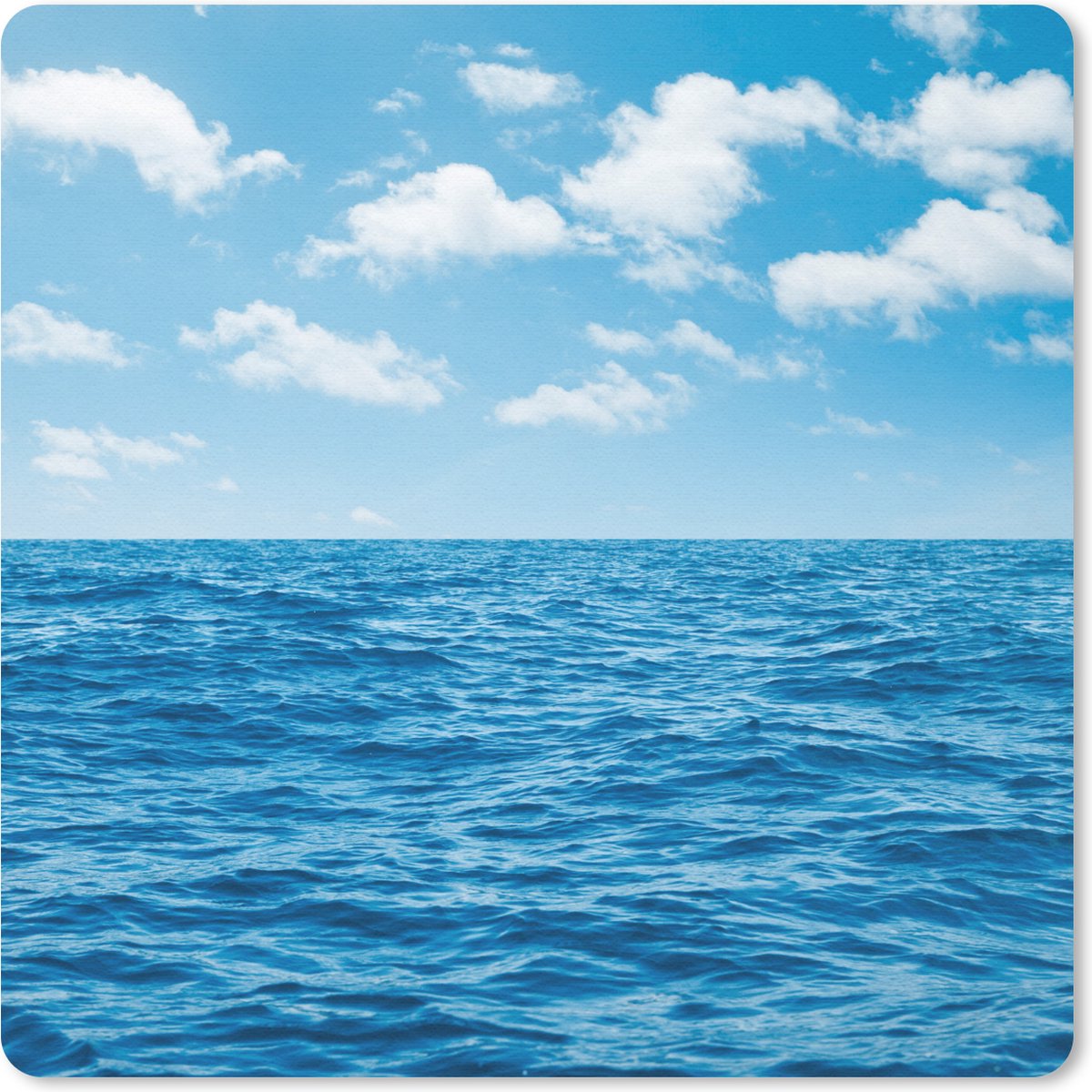 Muismat 30x30 cm - Mousepad Zee - Wolken - Blauw - Muismatten