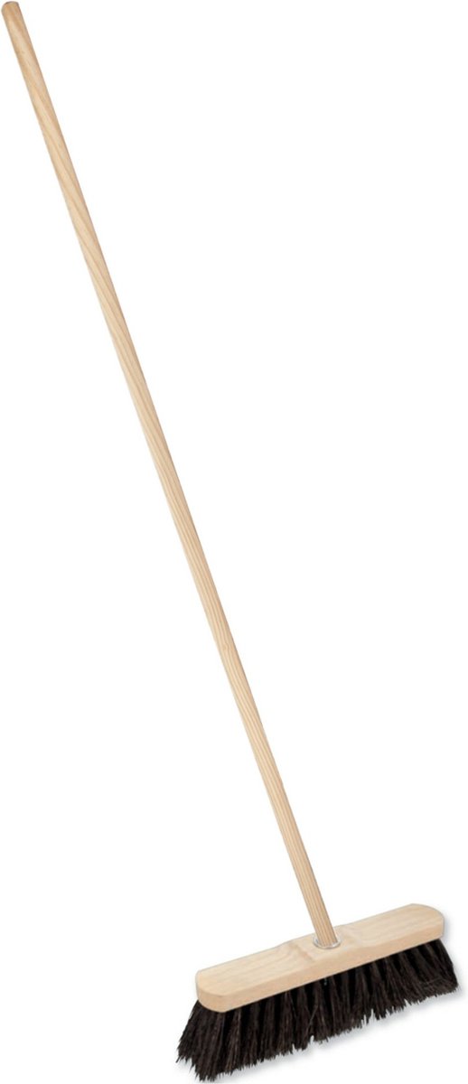 Buemag Straatbezem Aranga voor buiten - Kop 29 cm - zwart - Houten steel 130 cm - schroefdraad van Buemag — afbeelding 3