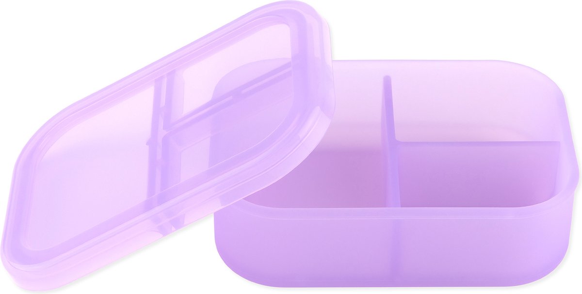 Bumkins - Siliconen Bento Box (3-vaks) - Paars