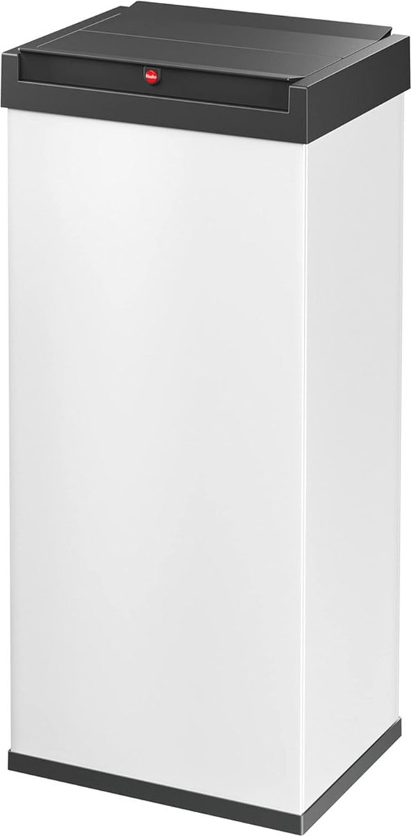 Goedkoopste Grote Vuilnisemmer met Kanteldeksel - 52 Liter - Hygiënische Afvalemmer voor Keuken en Kantoor - Wit