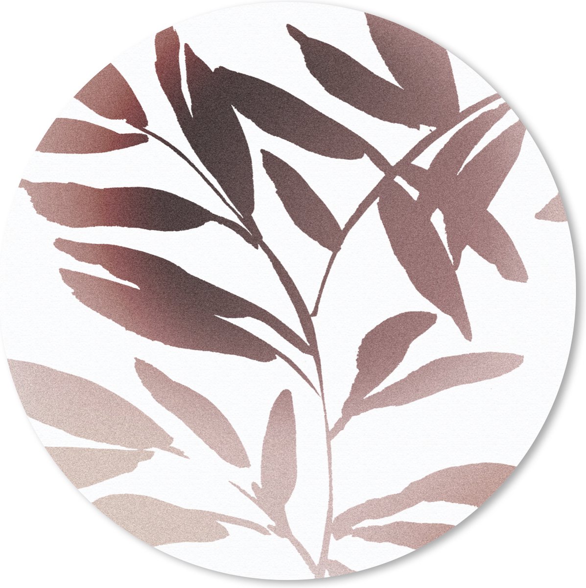Muismat rond 50x50 cm - Mousepad Bladeren - Design - Abstract - Ronde muismatten