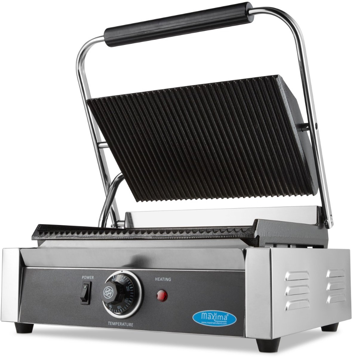 Contactgrill - Gegroefd - Enkele Grillplaat - 33,5 cm