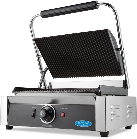 Contactgrill - Gegroefd - Enkele Grillplaat - 33,5 cm