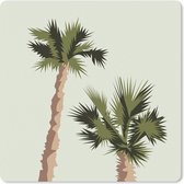 Muismat - Mousepad - Palm - Lucht - Zomer - 30x30 cm - Muismatten