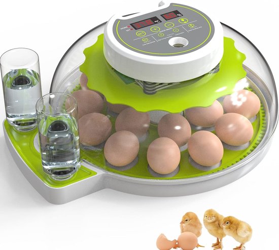 Volautomatische broedmachine voor 18 eieren - Incubator met temperatuur ...