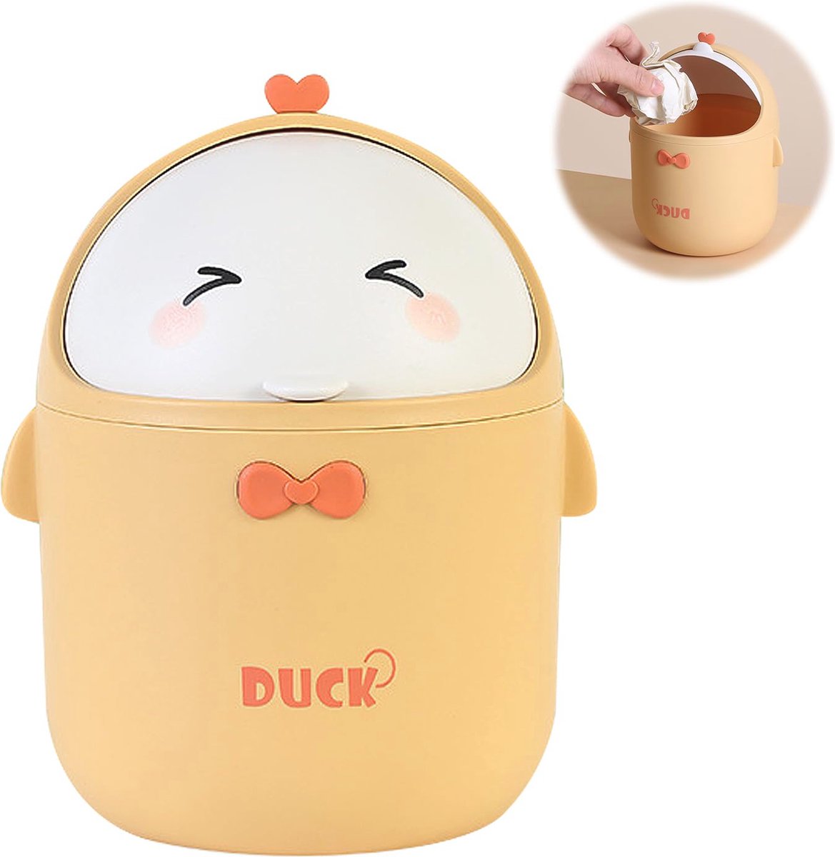 Goedkoopste Schattige mini tafelafvalemmer met deksel voor kinderkamer en kantoor