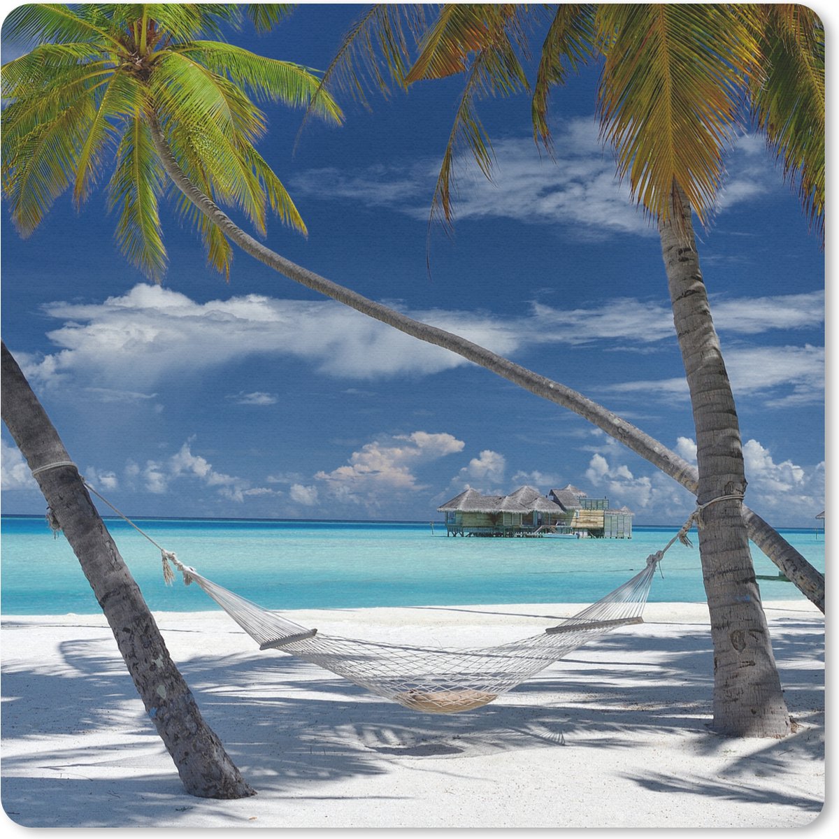 Muismat 20x20 cm - Mousepad Strand - Zomer - Hangmat - Muismatten