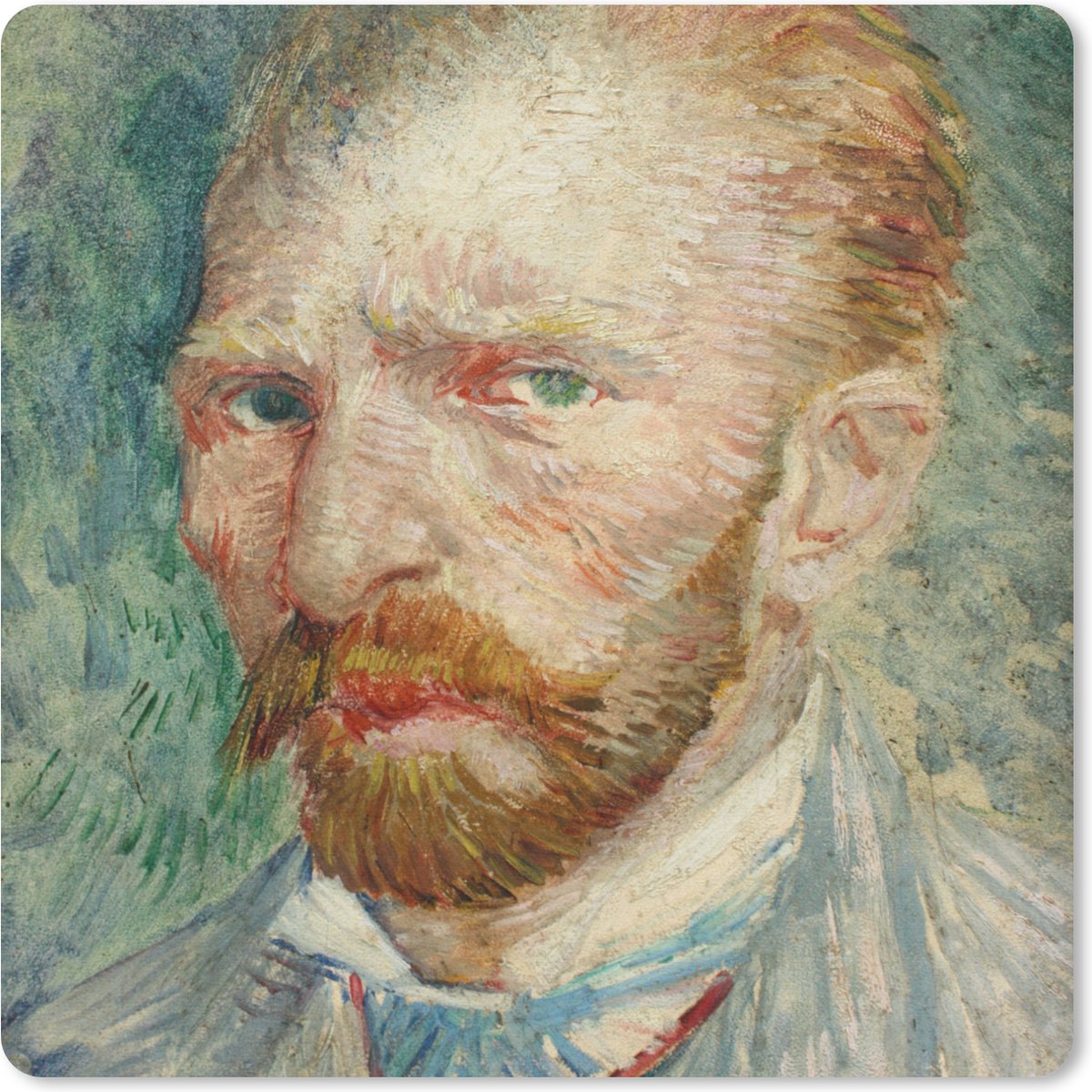 Muismat 20x20 cm - Mousepad Zelfportret - Vincent van Gogh - Muismatten