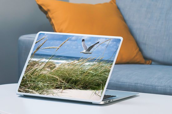 Autocollant pour ordinateur portable - 15,6 pouces - Plage - Vogel - Plantes - 36x27,5 cm - Autocollants pour ordinateur portable - Peau pour ordinateur portable - Couverture