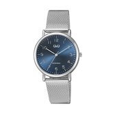 Q&Q-Montre-Analogique-Unisexe-Bracelet Milanais-Argent-34MM-3ATM