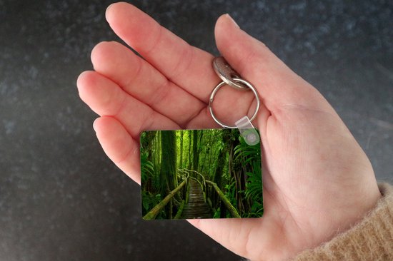 Porte-clés - Jungle - Pont - Mousse - Nature - Tropical - Cadeaux - Plastique