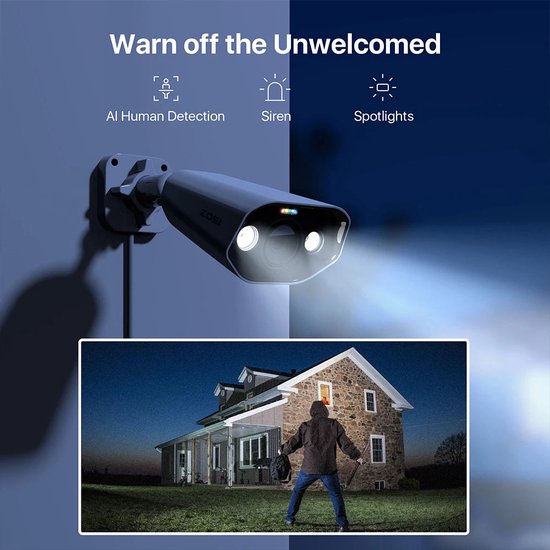 ZOSI 4 x 5 MP PoE-IP-Überwachungskamera für den Außenbereich