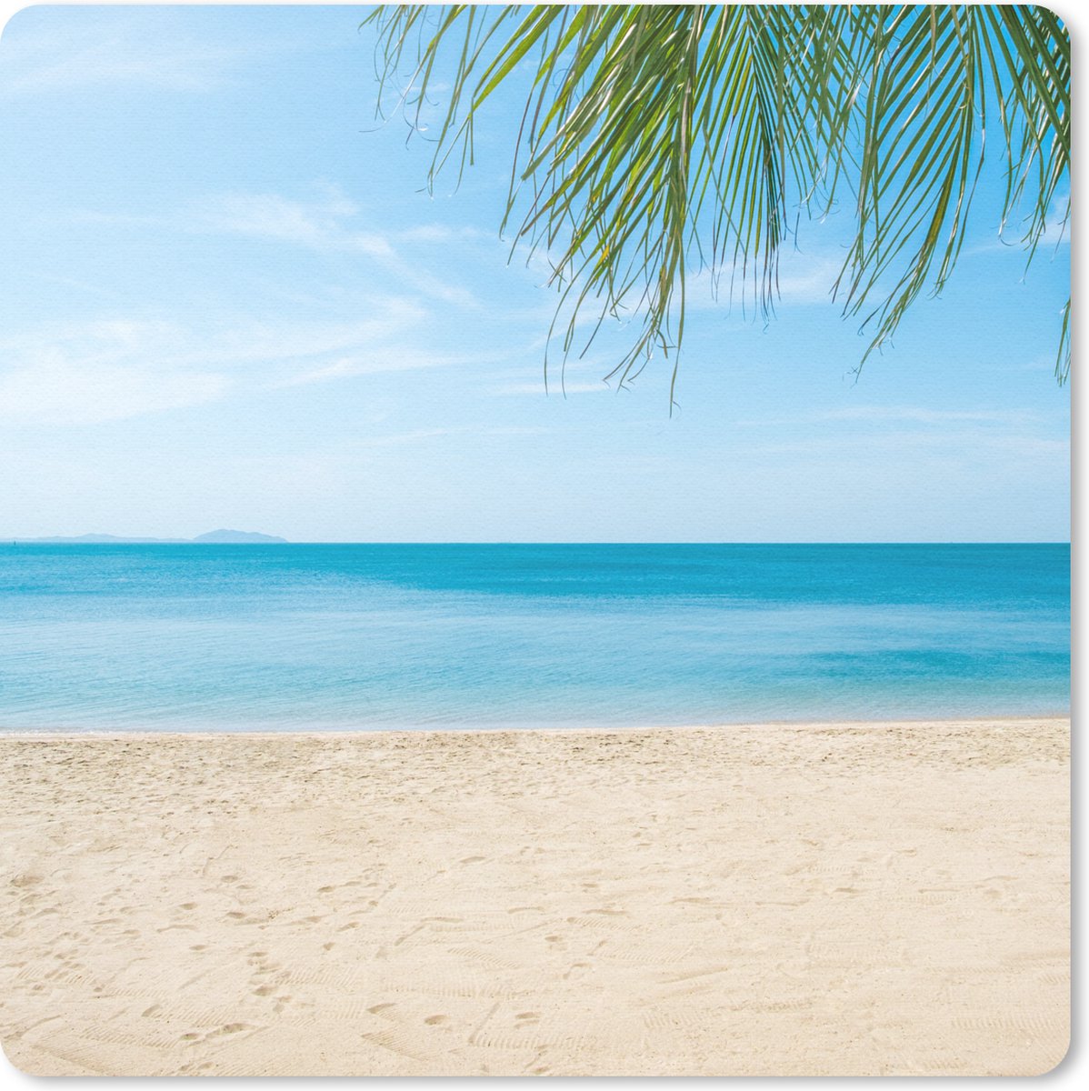 Muismat 30x30 cm - Mousepad Strand - Tropisch - Palm - Muismatten