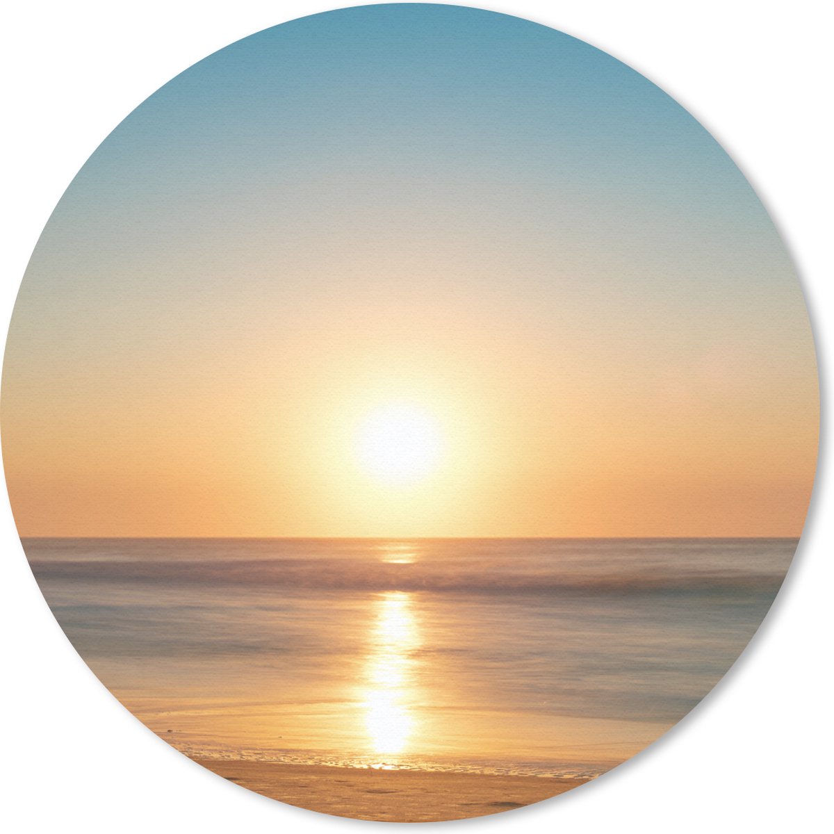 Muismat rond 50x50 cm - Mousepad Zee - Kleuren - Zon - Ronde muismatten