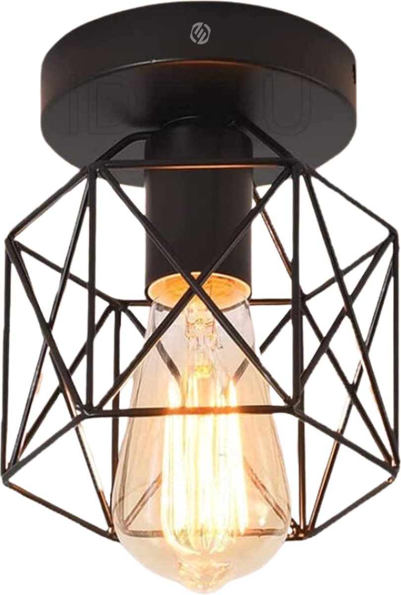 Equivera Plafonaire Lamp - Lamp - Plafond Lamp - Plafonnaire Lamp - Plafondlamp zwart