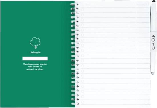 MOYU - Carnet Vert Forêt - Carnet Effaçable A5 Premium