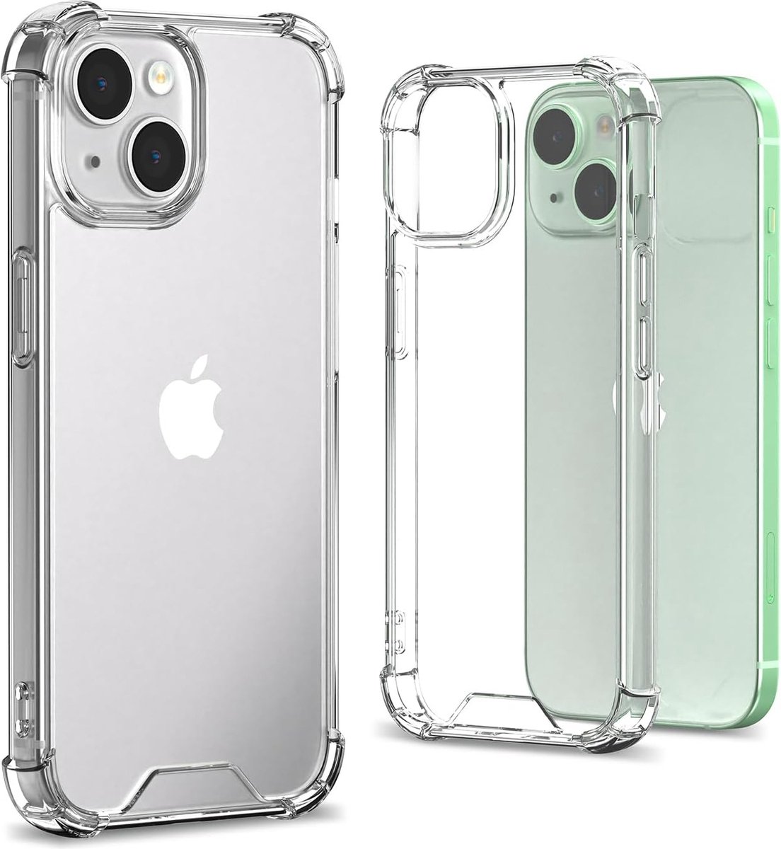 Hoesje geschikt voor iPhone 15 Plus Transparant Doorzichtig Hoesje Shockproof - Siliconen Shock Proof Hardcase hoesje geschikt voor iPhone 15 plus - iPhone 15 Plus Hoesje Shockproof - Kristal Helder