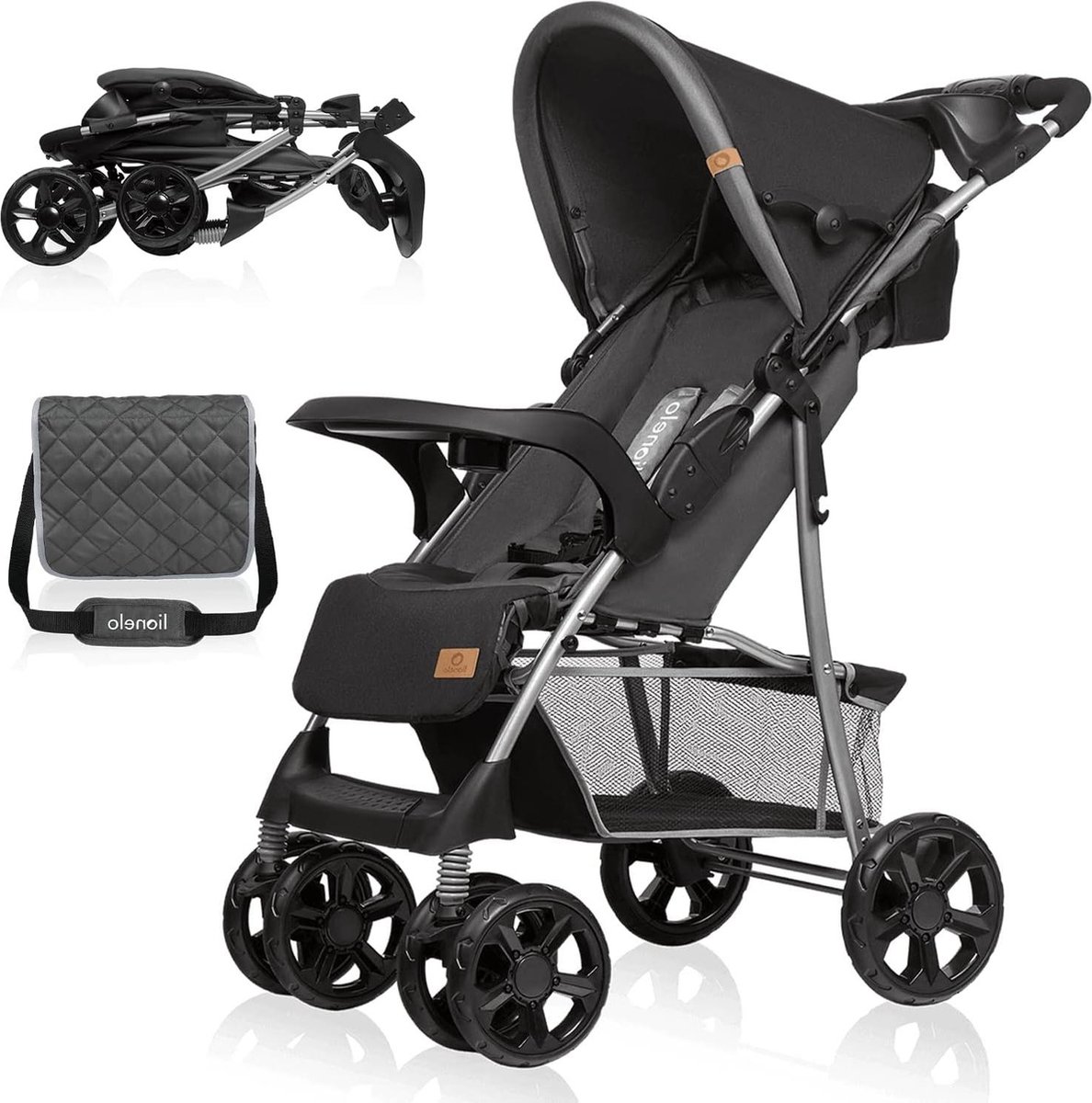 Emma Plus Lichtgewicht Buggy 15 kg - Kinderwagen 6 maanden 3 jaar - Wandelwagen 5-punts Veiligheidsgordels - Rugleuningverstelling Ligpositite - Snel Opvouwsysteem Kinderwagen