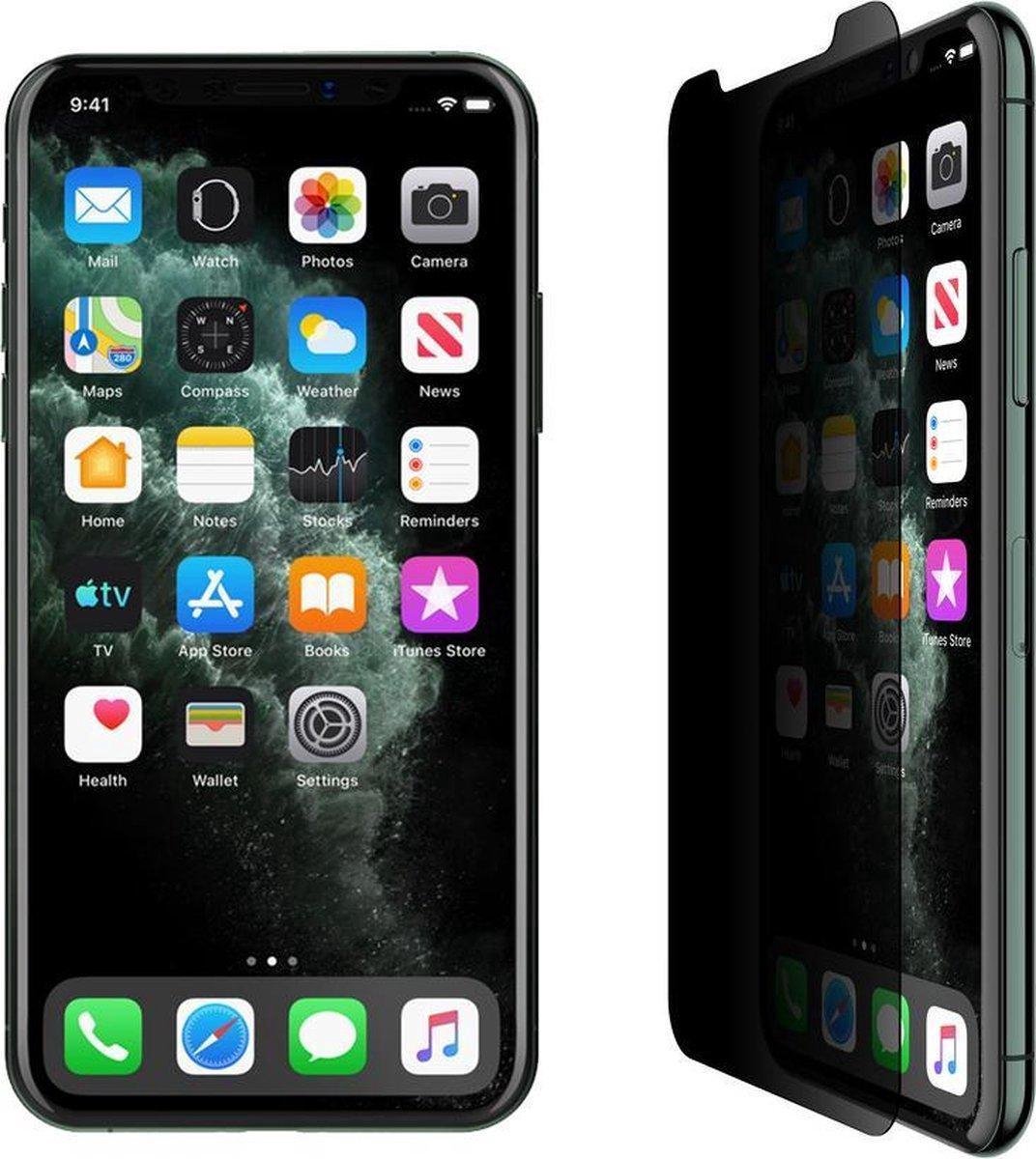 Scoby - Privacy Screenprotector - Bescherming Geschikt voor iPhone 11 Pro Max en XS Max - Tempered Glass - Screen Protector