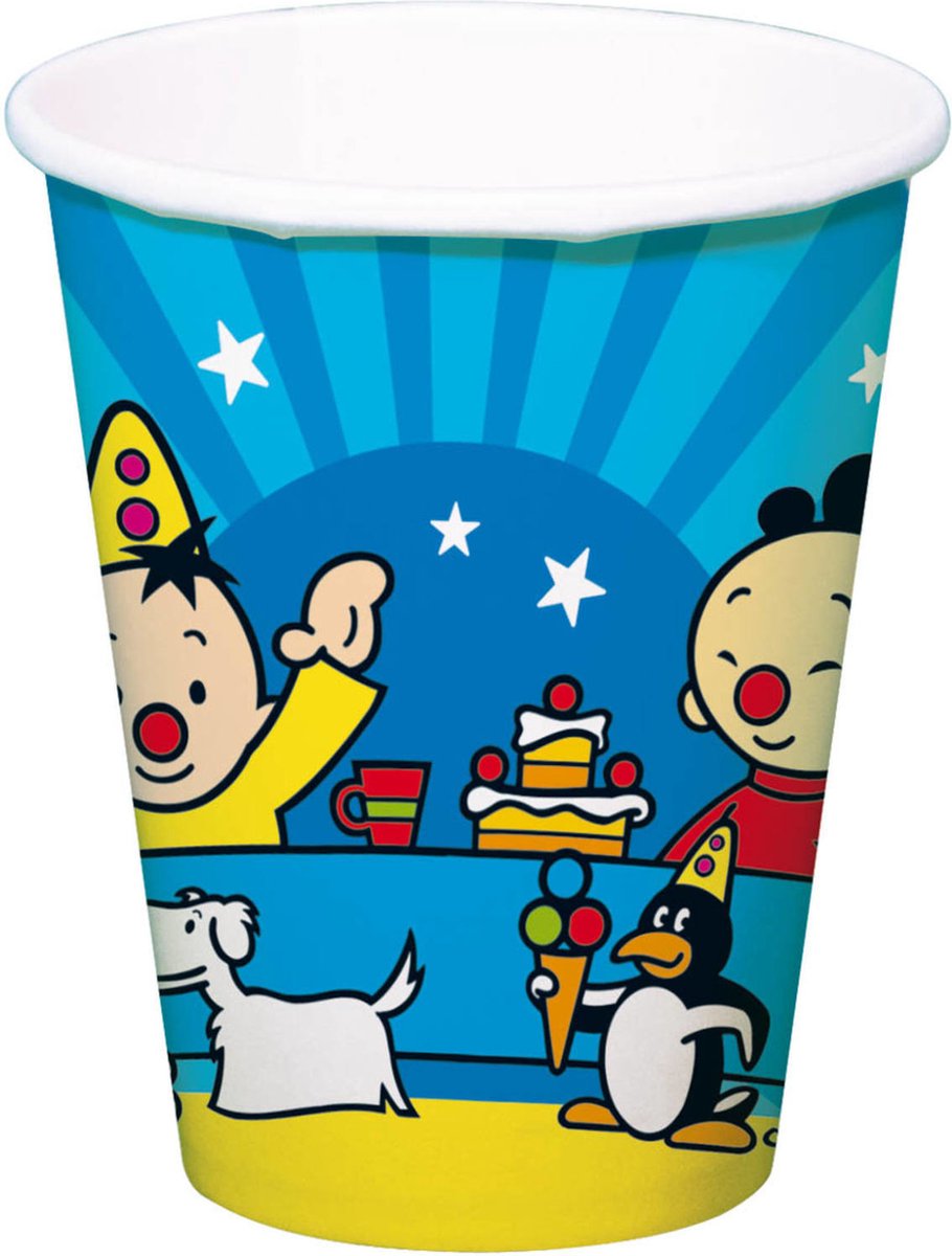 Bumba bekers - 24x - 250 ml - karton - verjaardag drinkbekers - kinderbekers - kinderfeestje - Kinder verjaardag feestje