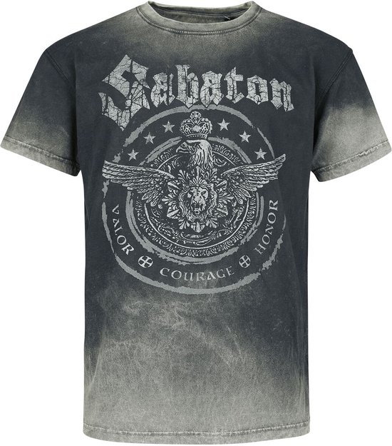 T-shirt Sabaton Valor Courage Honor Actraciet XXL Katoen Homme - Produits dérivés de groupes, Groupes
